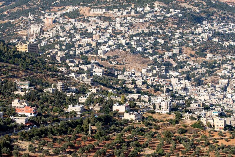 An aerial view of the landscape surrounding the Ajloun Castle, northwest of Amman, Jordan.  EPA