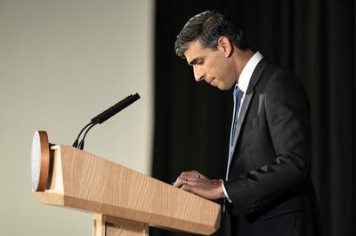 Britain's Prime Minister Rishi Sunak pledged to reduce NHS waiting lists. AFP