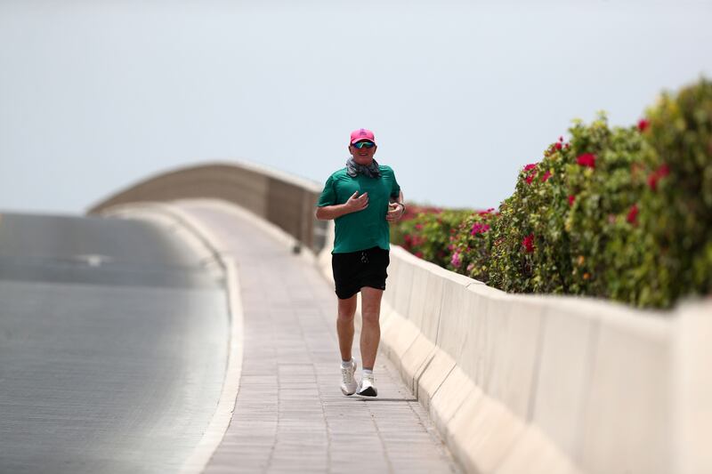 He ran in 40°C-plus temperatures.