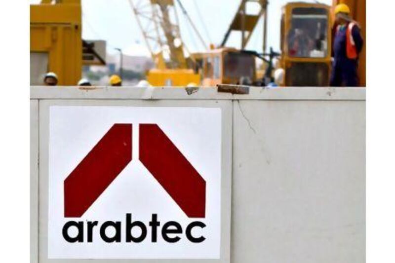 Arabtec Holding rose 0.2 per cent to Dh3.62. Silvia Razgova / The National