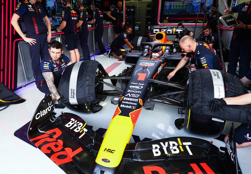 Max Verstappen of Red Bull Racing prepares to drive in Bahrain. Getty
