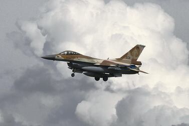 An Israeli F-16 bomber. The UN peacekeeping force in Lebanon says the number of unauthorised Israeli flights over Lebanon has increased. AP