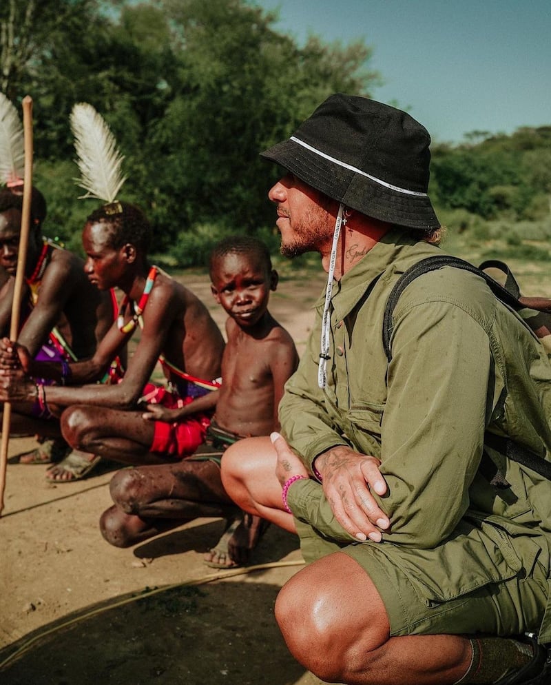 Hamilton interacted with local tribes in Kenya.