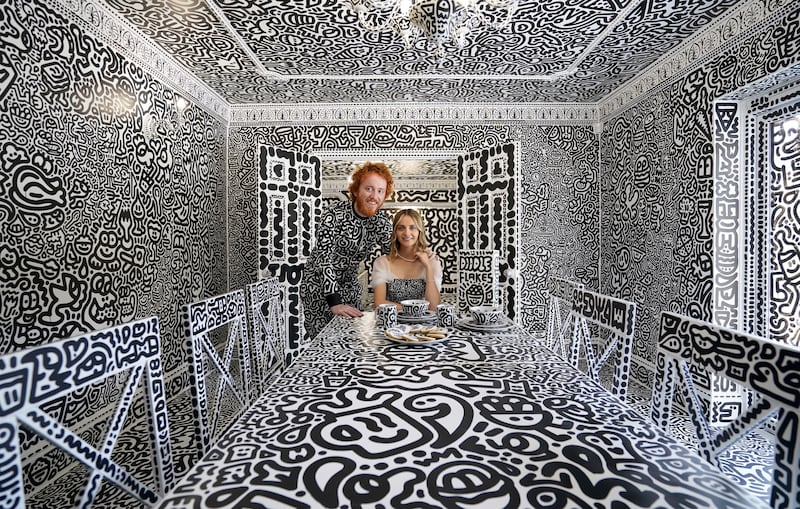 It's every child's dream — drawing over the walls all day long. Now, one artist, known as Mr Doodle, has turned it into a reality at his home in Kent, the UK. All photos: PA