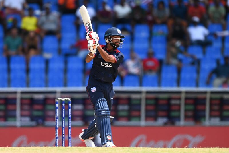 Harmeet Singh of the USA hit 38 off 22 balls in his side's run chase. Getty Images