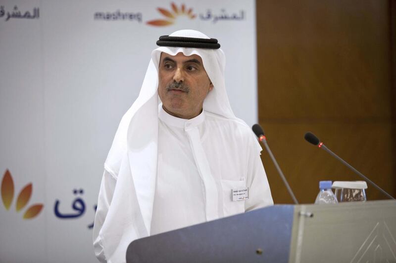 Mashreq bank, run by Abdul Aziz Al Ghurair, has warned against high levels of consumer debt. Razan Alzayani / The National