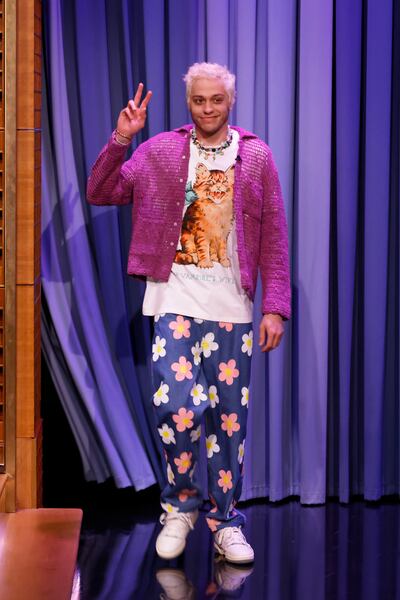 Fashion brands have been flocking to work with Pete Davidson, citing his 'self-confidence' and 'playful style'. Getty Images
