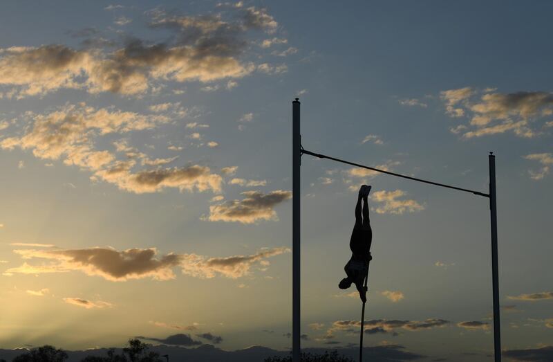 Athletics - ANHALT 2021 International Athletics Meeting - Paul Greifzu Stadium, Dessau, Germany - May 21, 2021 Sam Kendricks of the U.S. in action during the men's pole vault REUTERS/Annegret Hilse