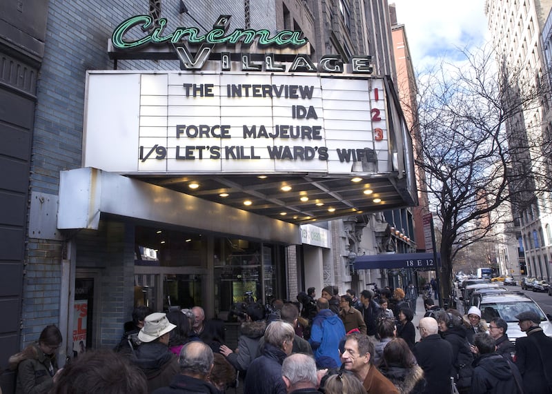 A cinema screening The Interview in New York. John Minchillo / AP Photo