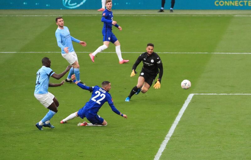 SEMI-FINALS: April 17 - Chelsea 1 (Ziyech 55') Manchester City 0: Chelsea stunned the Premier League champions elect and ended their dreams of an unprecedented quadruple. A single goal from Hakim Ziyech was enough to earn Chelsea victory in a tight game at Wembley. Tuchel said: "It was a very, very strong performance. I'm very happy and proud." AP