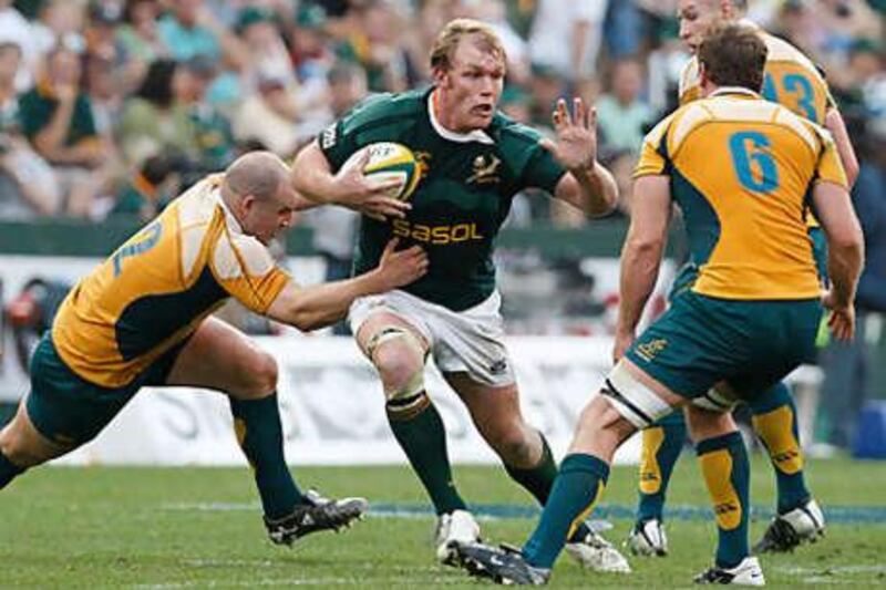Schalk Burger has been sidelined with an ankle injury for South Africa's game with Italy.