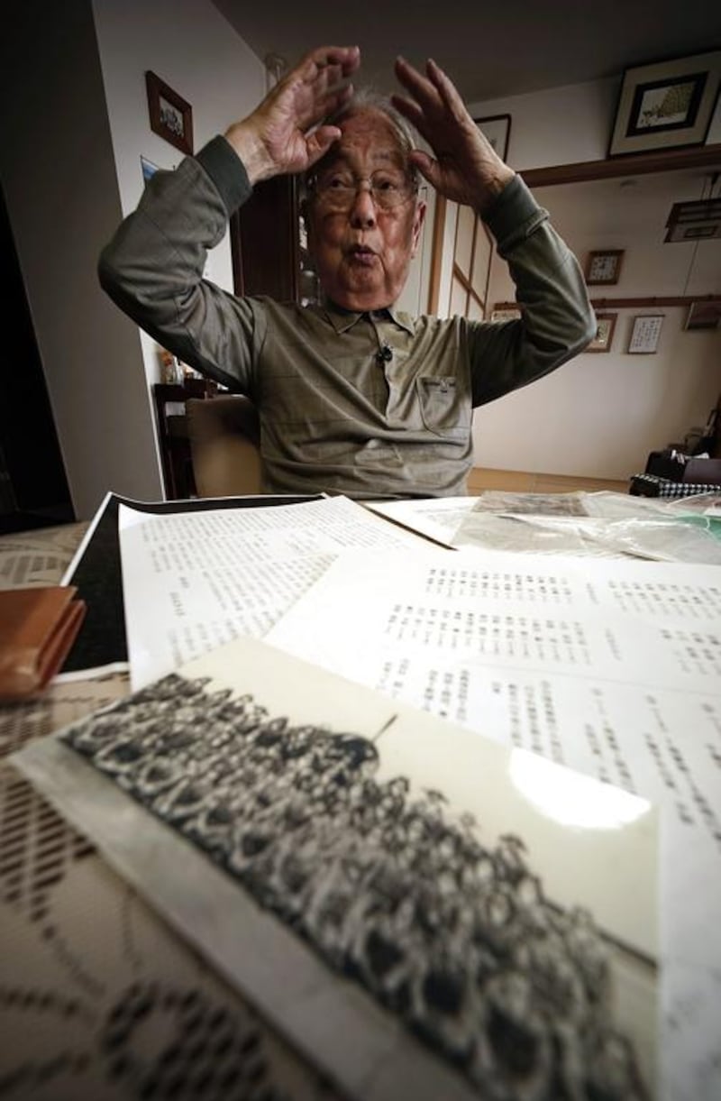 Hisashi Tezuka, a kamikaze who survived because the war ended, speaks about being a pilot. It is estimated that about 2,500 kamikazes died during the war.