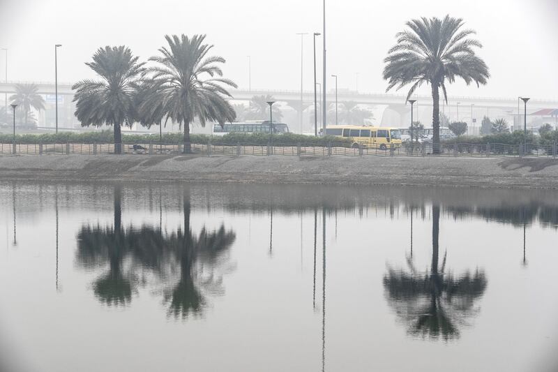 DUBAI, UNITED ARAB EMIRATES. 19 October 2017. Foggy weather in Dubai. STANDALONE. (Photo: Antonie Robertson/The National) Journalist: None. Section: National..