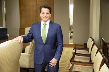 Anthony ‘The Mooch’ Scaramucci, Donald Trump’s former press aide, speaks to The National on Tuesday ahead of the SALT investment conference in Abu Dhabi. Antonie Robertson / The National