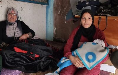 Ibtisam Al Kafarna, in a tent in one of the UN-led schools.