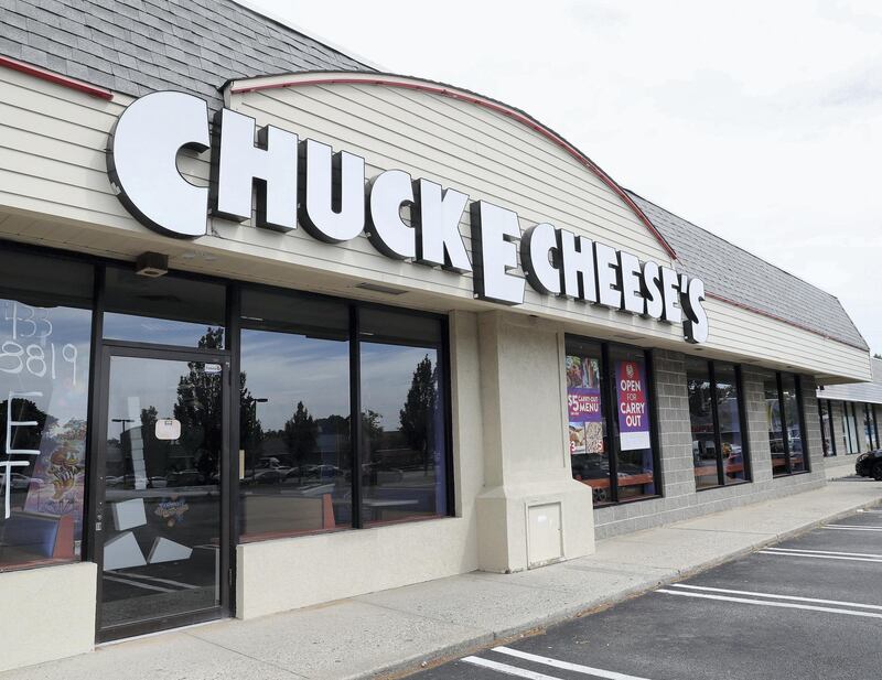 HICKSVILLE, NEW YORK - JUNE 25: A shuttered Chuck E. Cheese establishment sits dormant on June 25, 2020 in Hicksville, New York. Chuck E. Cheeses parent company, CEC Entertainment, filed for bankruptcy after the coronavirus pandemic closed most of its family-friendly eateries.   Bruce Bennett/Getty Images/AFP