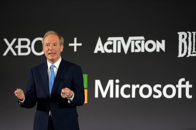 Microsoft Brad Smith said the deal 'will empower millions of consumers worldwide to play these games on any device they choose'. AP