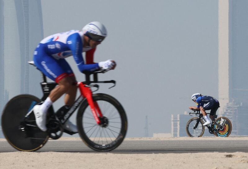 Shane Archbold from Deceuninck Quick Step during the second stage. AFP