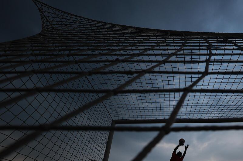 Luis Malagon of Necaxa warms up prior the 12th round match between Pumas UNAM and Necaxa as part of the Torneo Guard1anes 2020 Liga MX at Olimpico Universitario Stadium in Mexico City, Mexico. Getty Images