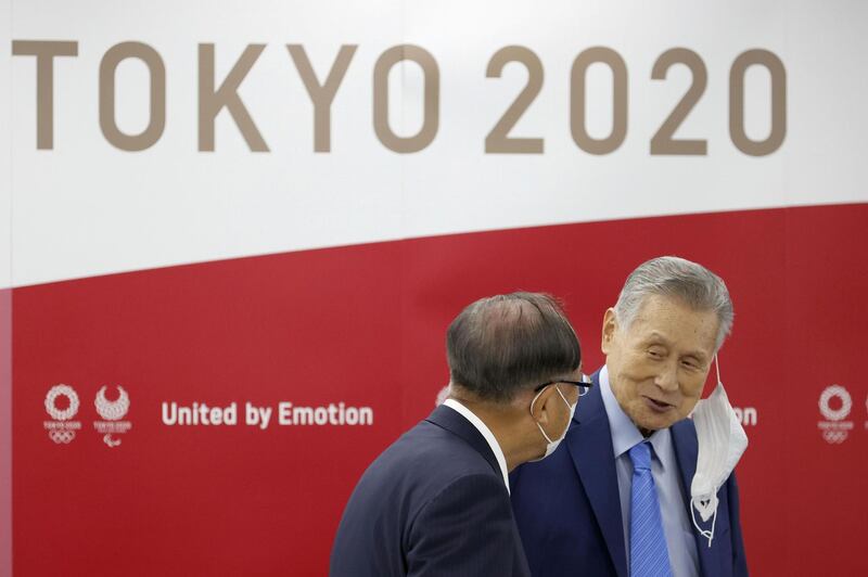 Yoshiro Mori, President of the Tokyo 2020 Olympic Games Organising Committee, attends an Executive Board Meeting in Tokyo, Japan. Kyodo via Reuters