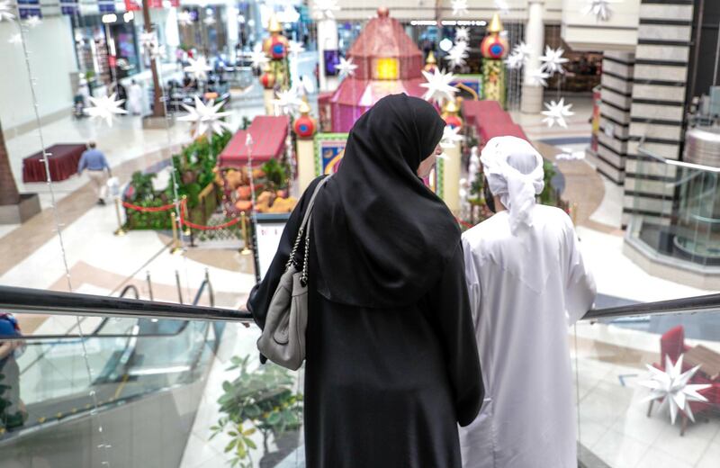 Abu Dhabi, United Arab Emirates, June 5, 2019.  Visitors at Al Wahda mall enjoy the Eid mini village.    
Victor Besa/The National
Section:   NA
Reporter:  Standalone