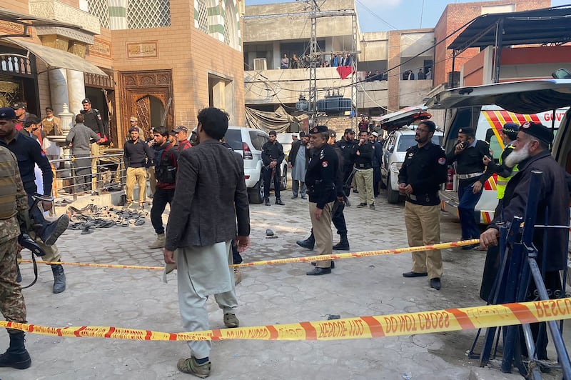 Police said a suicide bomber hit worshippers during afternoon prayers. AFP
