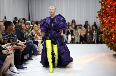 The Richard Quinn catwalk show at London Fashion Week. Reuters