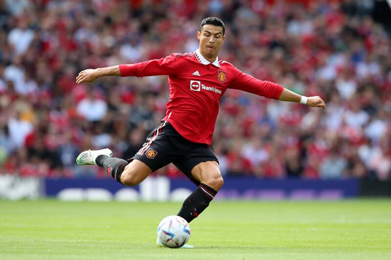 Cristiano Ronaldo of Manchester United at Old Trafford on Sunday. Getty