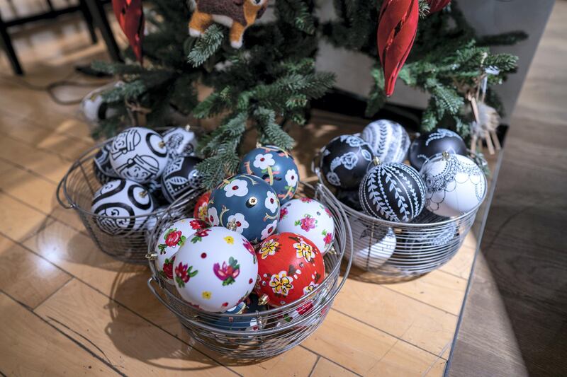 Proceeds from sales of the baubles go towards Al Noor Training Centre for Persons with Disabilities.