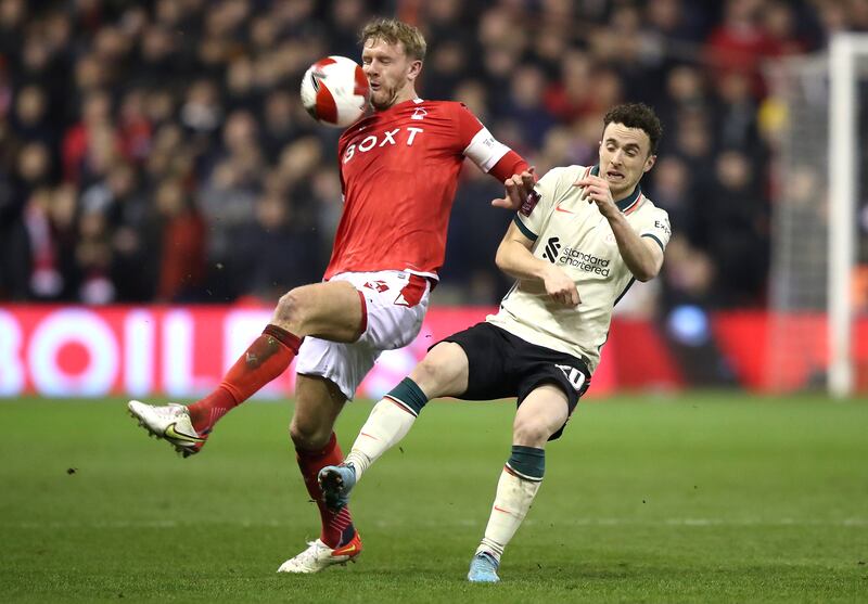 Joe Worrall – 8. The 25-year-old was excellent and his penalty-area challenge on Jota was a masterpiece of tackling. He also cleared up after Horvath blocked Firmino’s chip. PA