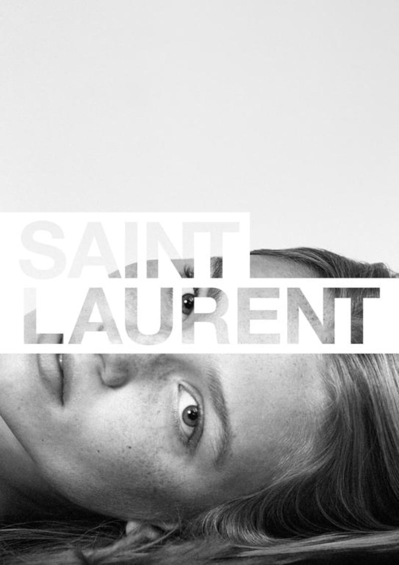 The new ad campaign features portraits of unknown, youthful models, shot in black and white. Courtesy of Saint Laurent