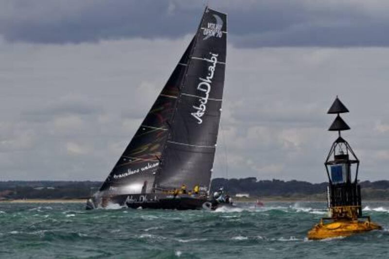 THE SOLENT, UNITED KINGDOM - AUGUST 14:  Abu Dhabi Ocean Racing skippered by Ian Walker from the UK during the Rolex Fastnet Race on August 14, 2011 off Cowes, England.  (Photo by Ian Roman/Volvo Ocean Race via Getty Images) *** Local Caption ***  121136692.jpg