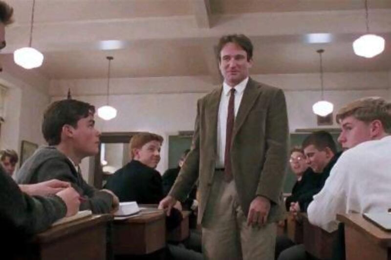 Robin Williams in Dead Poets Society. Courtesy Touchstone Pictures