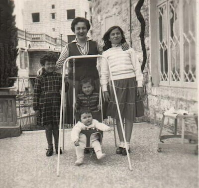 Alia Fahoum and her daughters Haifa, Karma, Sawsan and Sana in Aley, Lebanon. Photo: Haifa Al Kaylani