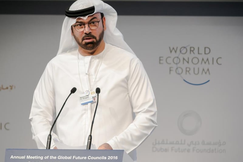 Mohammed Al Gergawi, UAE Minister for Cabinet Affairs and the Future, announced the initiative at the WEF summit of Global Future Councils in Dubai. World Economic Forum / Benedikt von Loebell