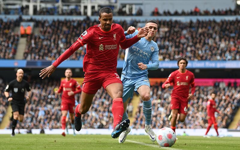 Joel Matip - 7

The 30-year-old was unfortunate to deflect De Bruyne’s shot into the net but got better as the game went on. He made a clutch of blocks and clearing headers. 
Getty