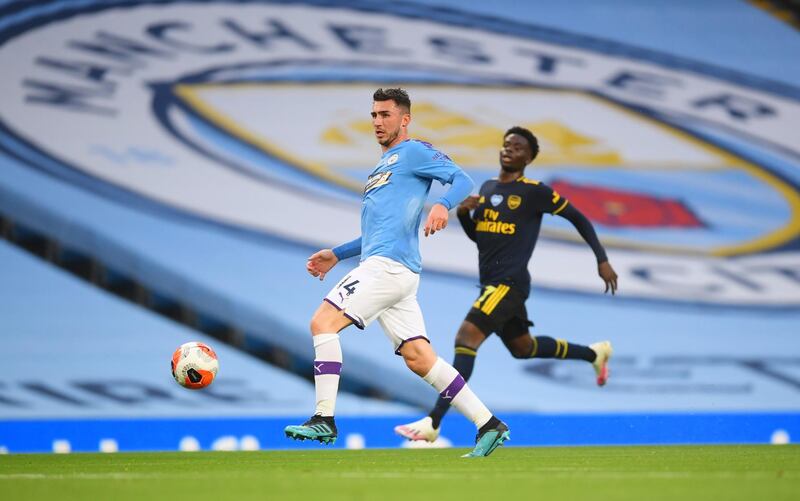 Manchester City's Aymeric Laporte in action. Reuters