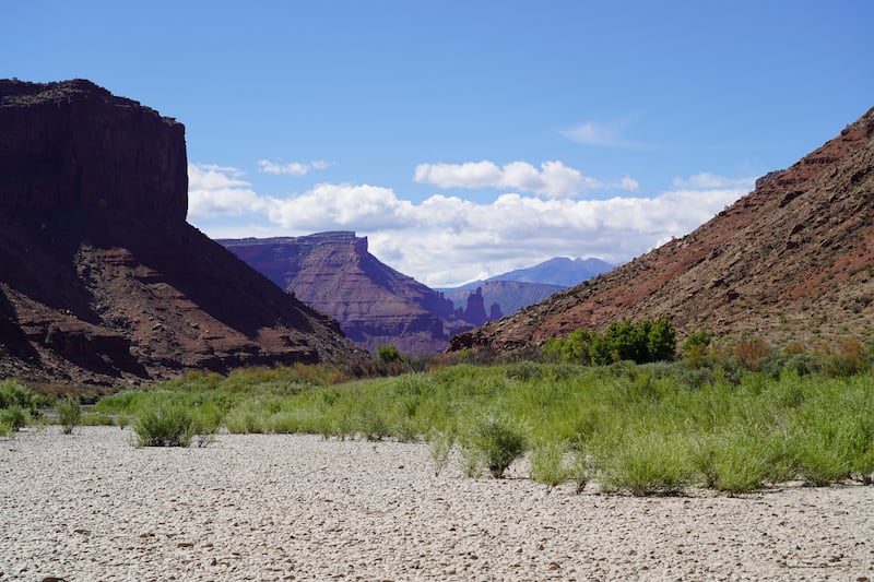A dry stretch of the Colorado River near Moab, Utah.