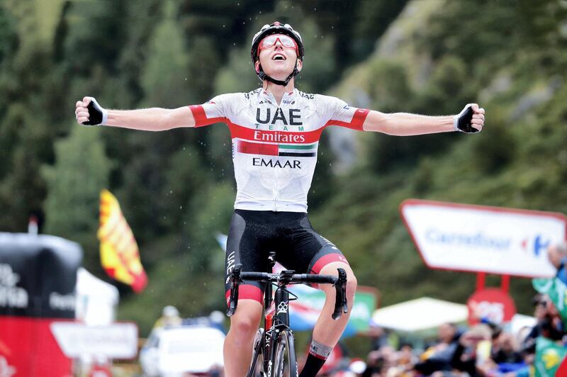 Vuelta Espana 2019 - 74th Edition - 9th stage Andorra la Vella - Cortals d’Encamp 94,4 km - 01/09/2019 - Tadej Pogacar (SLO - UAE - Team Emirates) - photo Luis Angel Gomez/BettiniPhoto©2019