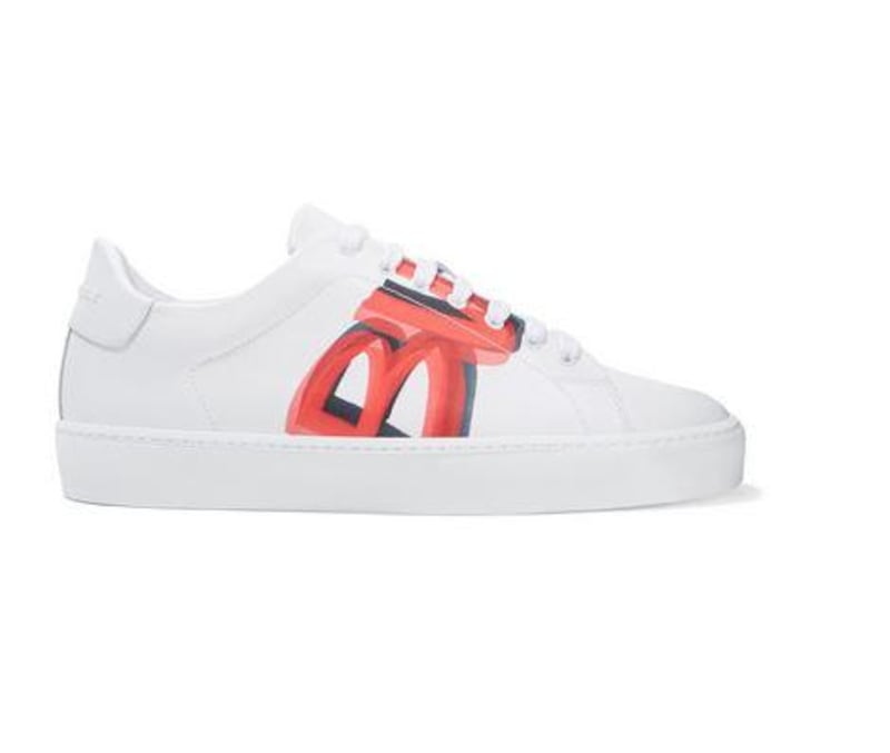 Burberry's logo-print leather sneakers are on sale at Net-a-Porter