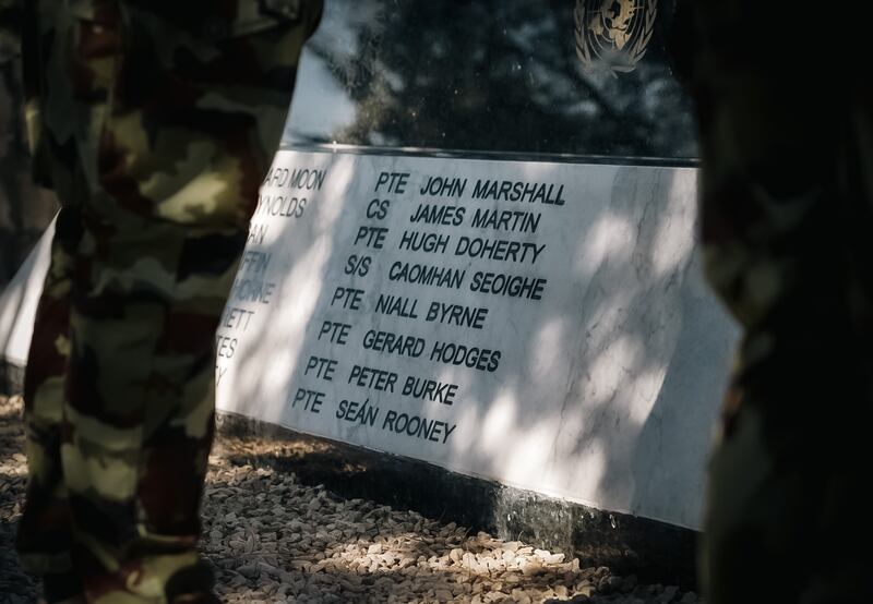 A memorial for Irish troops who died while on UN peacekeeping duty in Lebanon. All photos: Irish Defence Forces