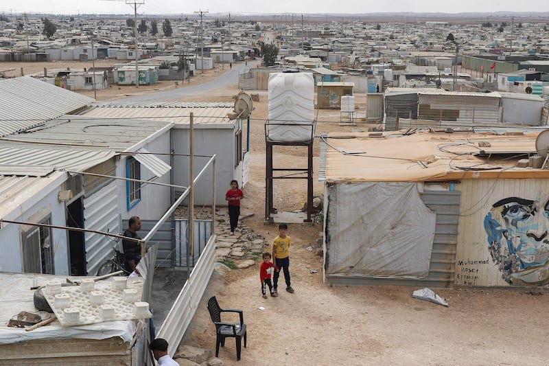 The refugee camp, about 80km north of Amman, the Jordanian capital, in November 2021.  AFP