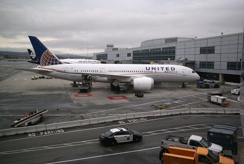 United Airlines, one of the major three carriers in the United States. Justin Sullivan / AFP