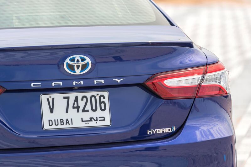 DUBAI, UNITED ARAB EMIRATES. 15 OCTOBER 2018. The new Toyota Camry Hybrid. (Photo: Antonie Robertson/The National) Journalist: Adam Workman. Section: Motoring.