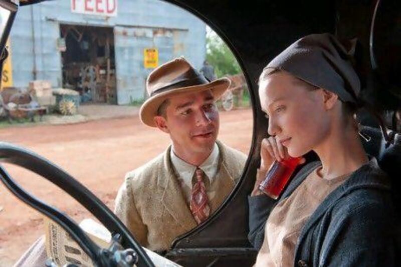 Shia LaBeouf and Mia Wasikowska in a scene from the film Lawless. Richard Foreman Jr / SMPSP / The Weinstein Company