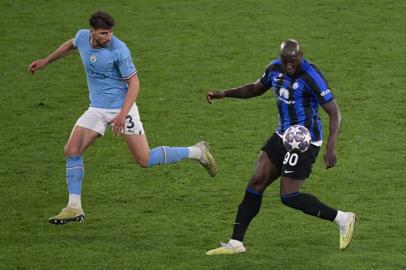 SUBS: Romelu Lukaku (Dzeko,57') - 3. Unlucky to unknowingly block Dimarco’s goal-bound effort in the 70th minute. Forced Ederson into a routine save two minutes later. Should have brought the Italians level, but he could only head straight at Ederson when he had the whole goal to aim at. AFP