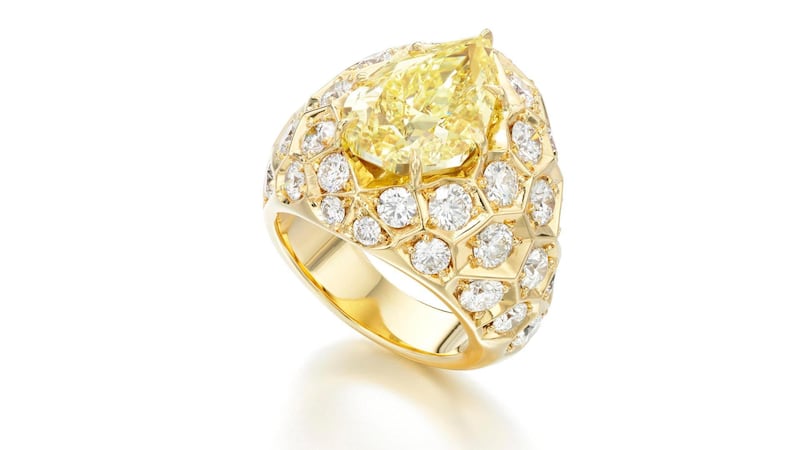 Honeycomb ring by Lily Gabriella for Sotheby's Diamonds collection. Courtesy Sotheby's