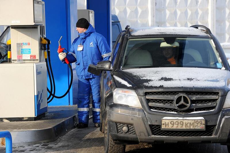 9th: Russia. Price per gallon of gasoline: $3.19. Natalia Kolesnikova / AFP