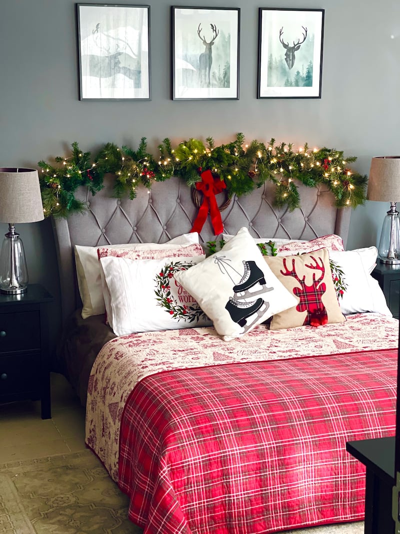 A festive bedspread in the Gregory home. Photo: Lucy Gregory