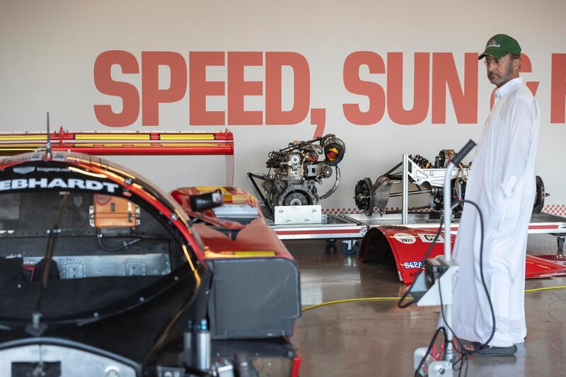 Normally a team-only enclosure, visitors can see priceless racing cars being prepared
